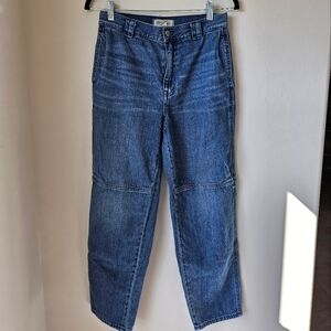 Madewell Size 26 High Rise Tapered Jeans in Ventnor Wash: Pleat Edition